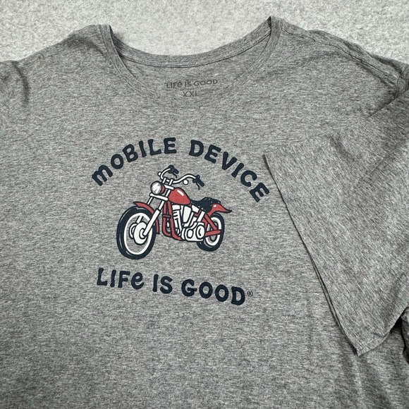 Life Is Good Other - Life is Good Crusher Tee Mobile Device Shirt Mens XXL Short Sleeve Motorcycle